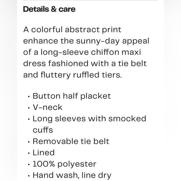 Donna Morgan Long Sleeve Ruffle Tier Print Chiffon Maxi Dress Size 2 - Picture 2 of 15